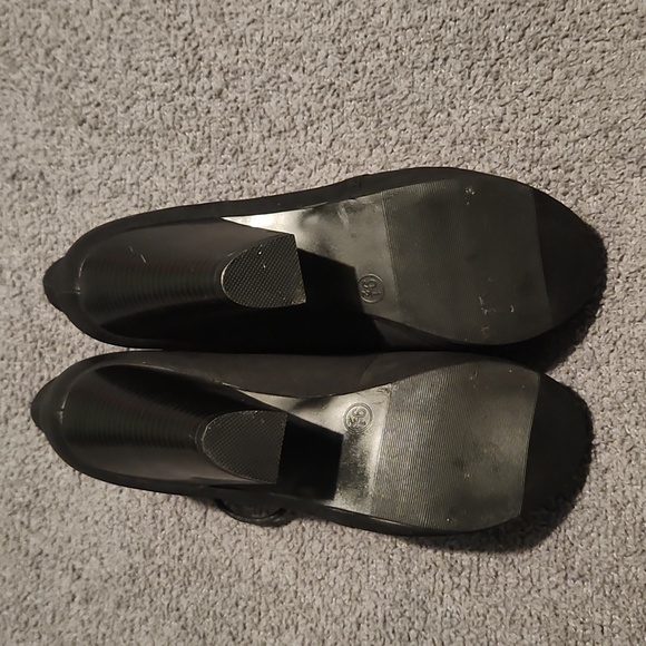 Black high heel platform booties - Picture 6 of 6